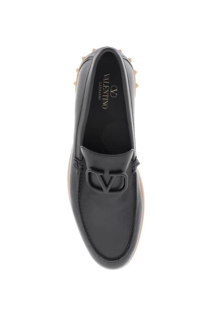 Valentino Garavani Leisure Flows Leather Loafers