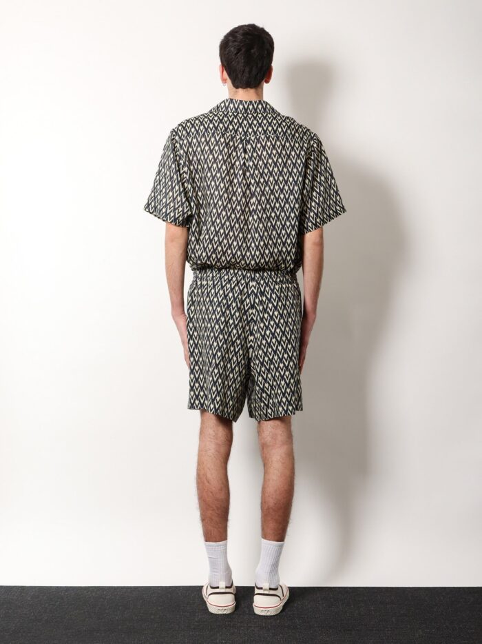 Valentino Garavani Linen Bermuda Shorts With Toute La V Motif