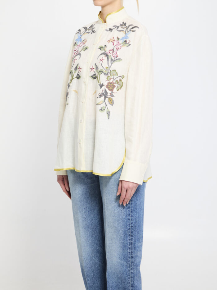 Valentino Garavani Linen shirt with embroidery