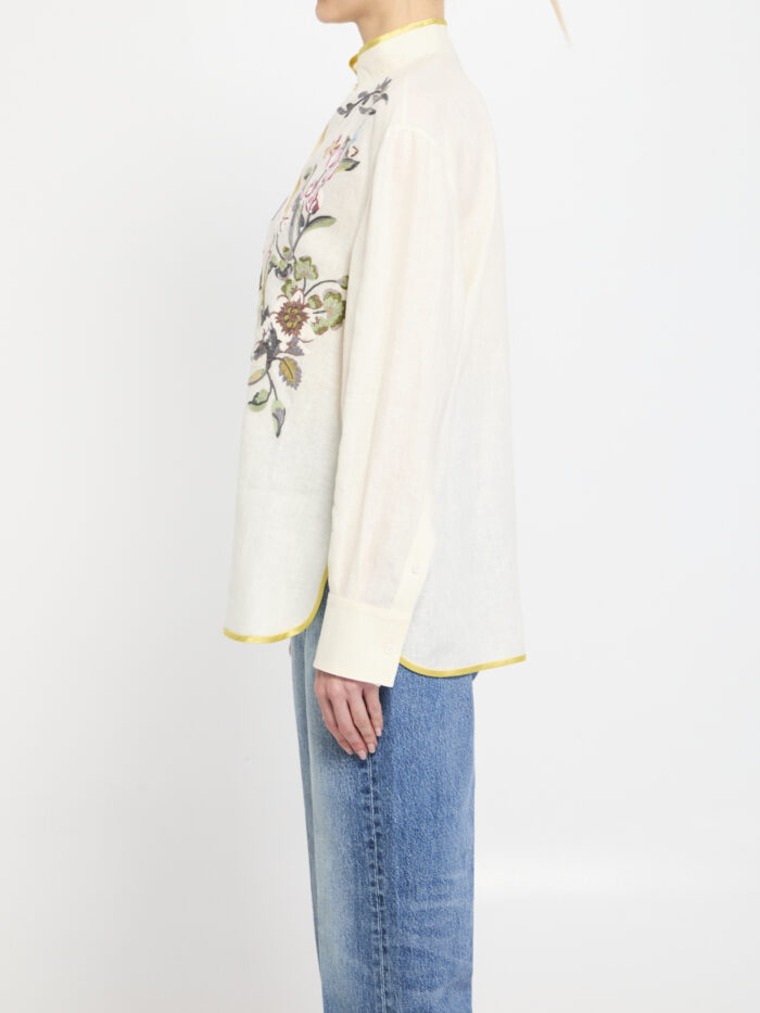 Valentino Garavani Linen shirt with embroidery