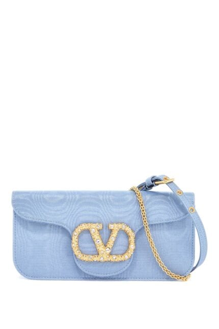 VALENTINO GARAVANI Loc Clutch In Moire Fabric