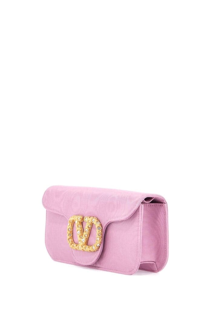 VALENTINO GARAVANI Loc Clutch In Moire Fabric