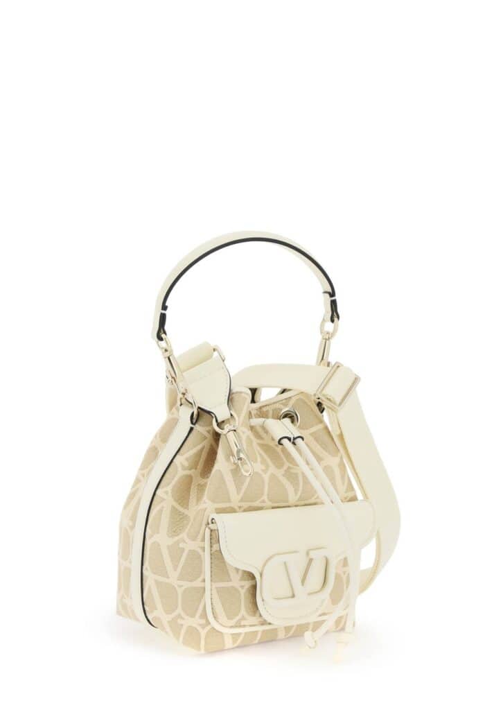 VALENTINO GARAVANI Loc Iconographer Toile Bucket Bag