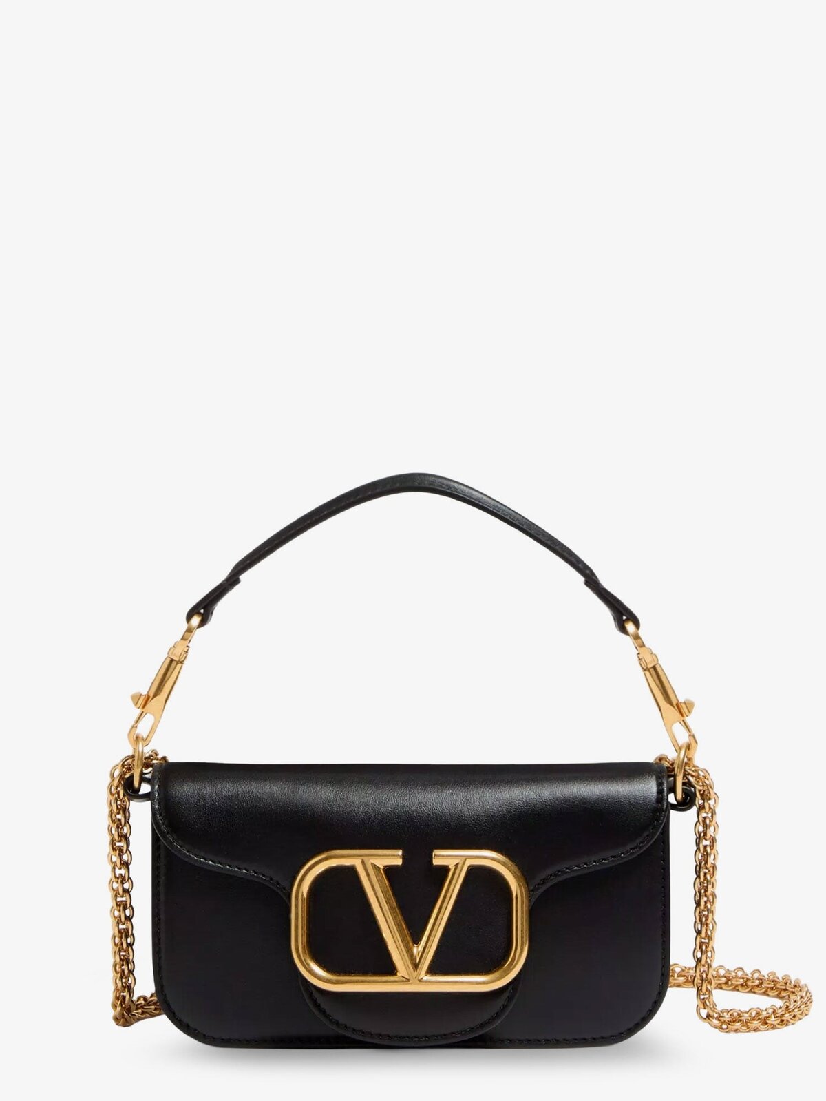 Valentino Garavani Locò Leather Shoulder Bag