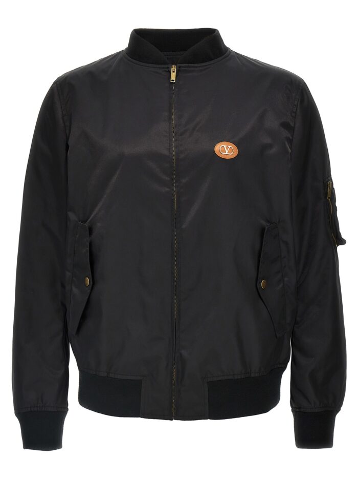 valentino garavani logo bomber jacket Valentino Garavani Logo Bomber Jacket