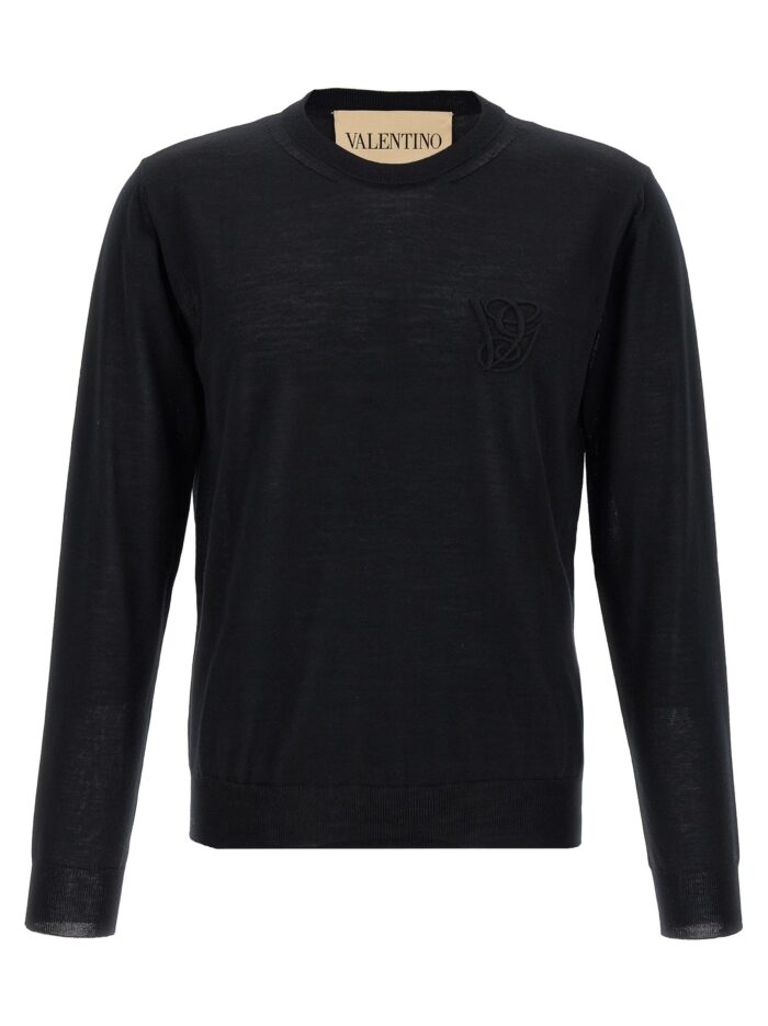 valentino garavani logo embroidery sweater Valentino Garavani Logo Embroidery Sweater