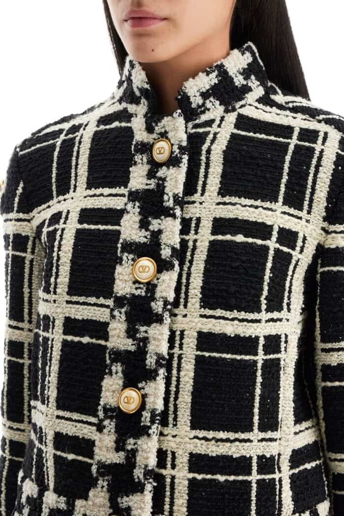 VALENTINO GARAVANI "macro Check Tweed Jacket For