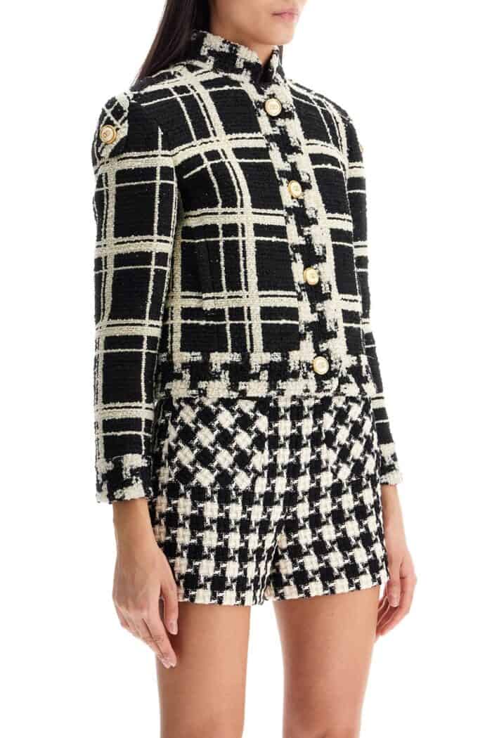 VALENTINO GARAVANI "macro Check Tweed Jacket For