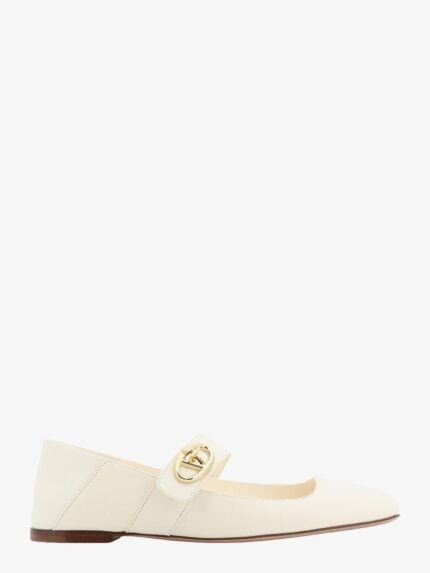 Valentino Garavani Mary-jane Leather Ballerinas With Vlogo Signature