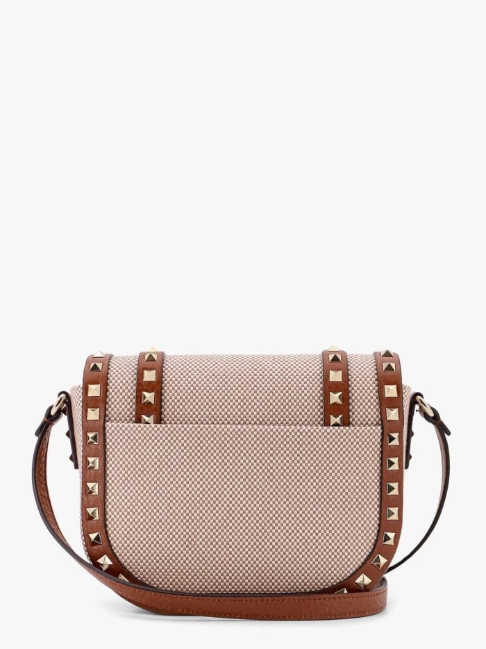 Valentino Garavani Messenger Rockstud Fabric And Leather Shoulder Bag