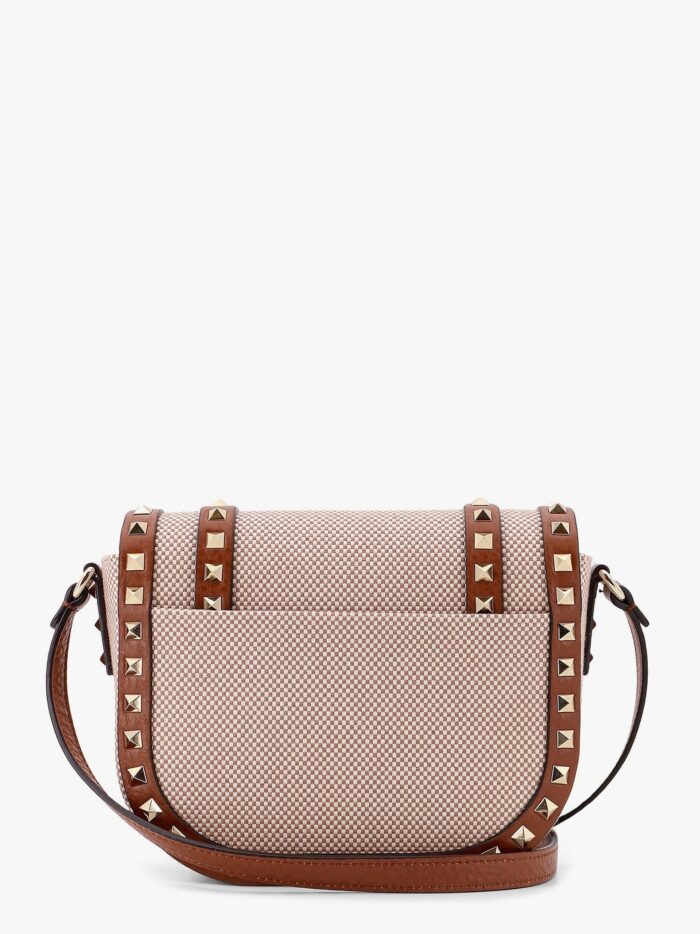 Valentino Garavani Messenger Rockstud Fabric And Leather Shoulder Bag