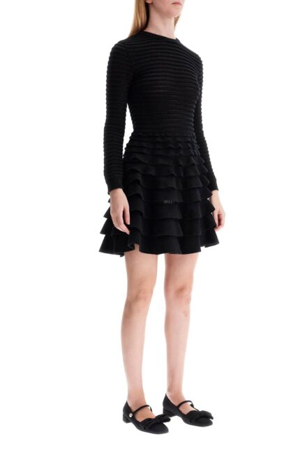 VALENTINO GARAVANI Mini Viscose And Wool Dress