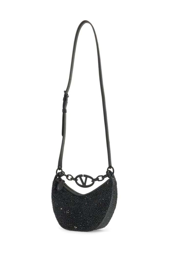 VALENTINO GARAVANI Mini Vlogo Moon Bag Hobo Purse With