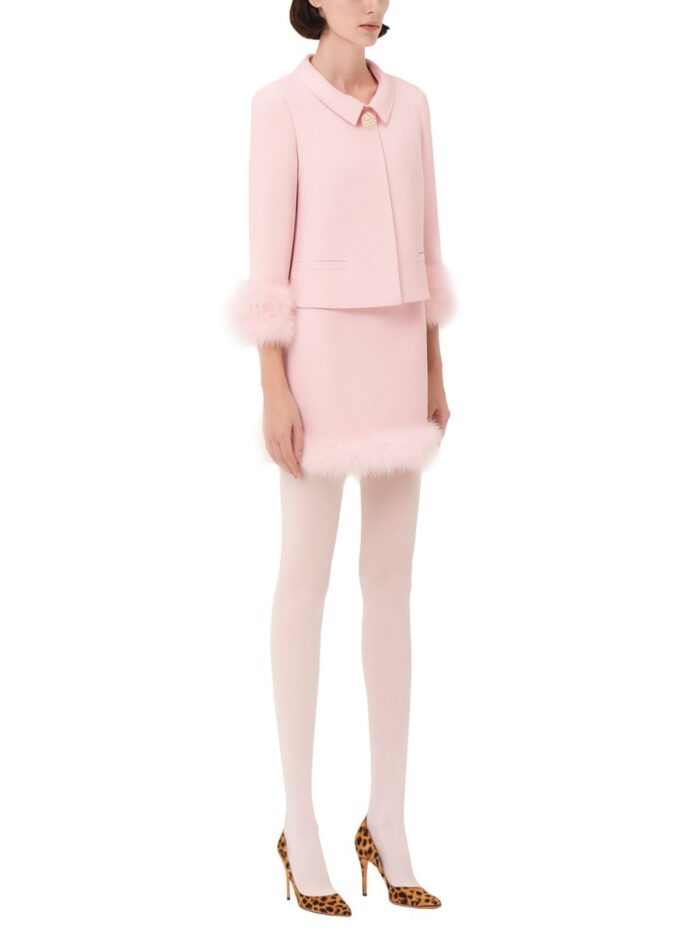 Valentino Garavani MINISKIRT WITH FEATHERS