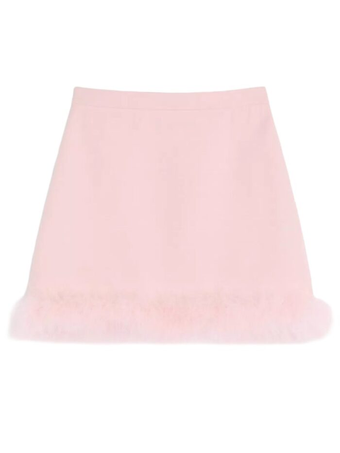 Valentino Garavani MINISKIRT WITH FEATHERS