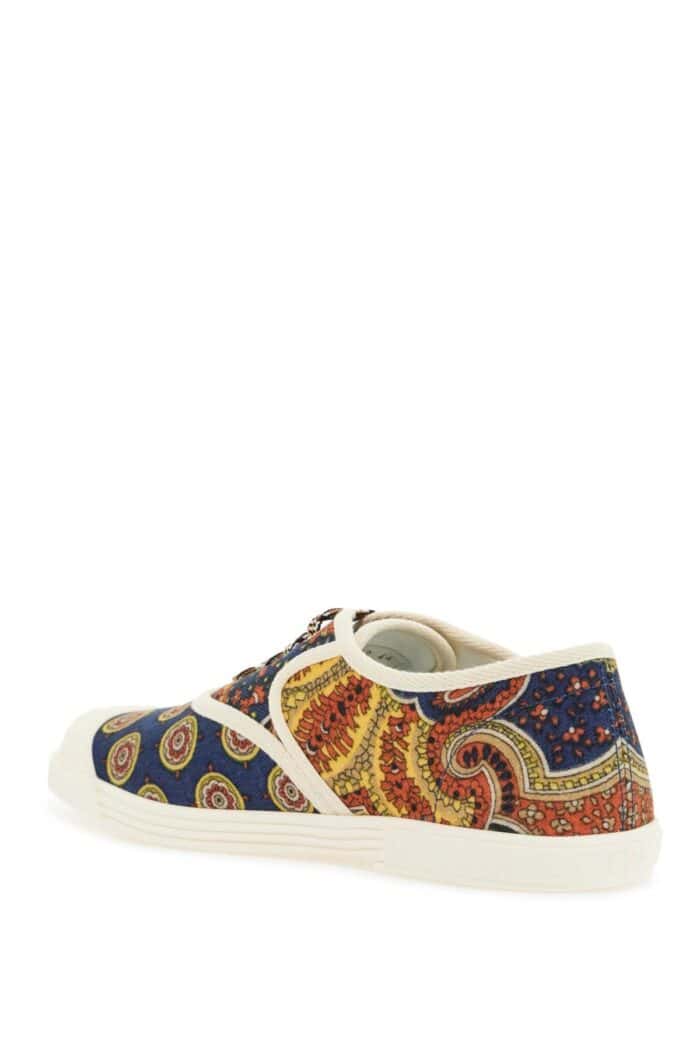 VALENTINO GARAVANI Multicolor Cotton Sneakers With Elaborate Print