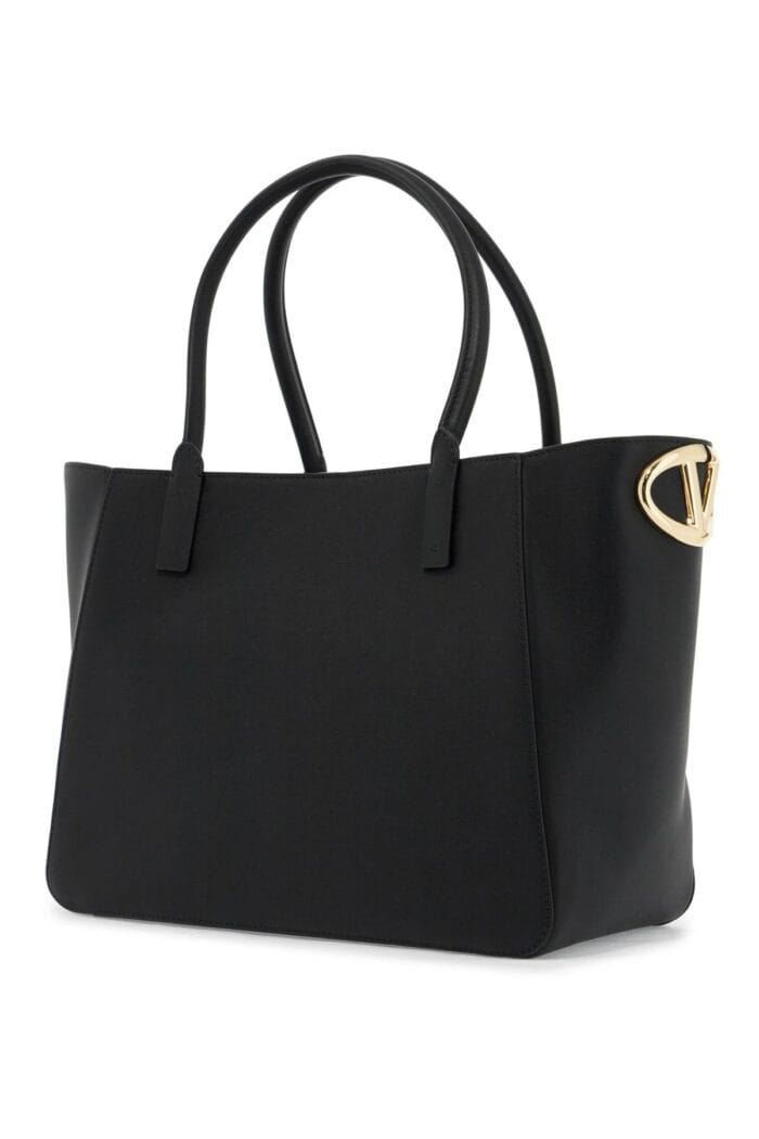 VALENTINO GARAVANI Nappa Calfskin Vlogo Side Tote Bag