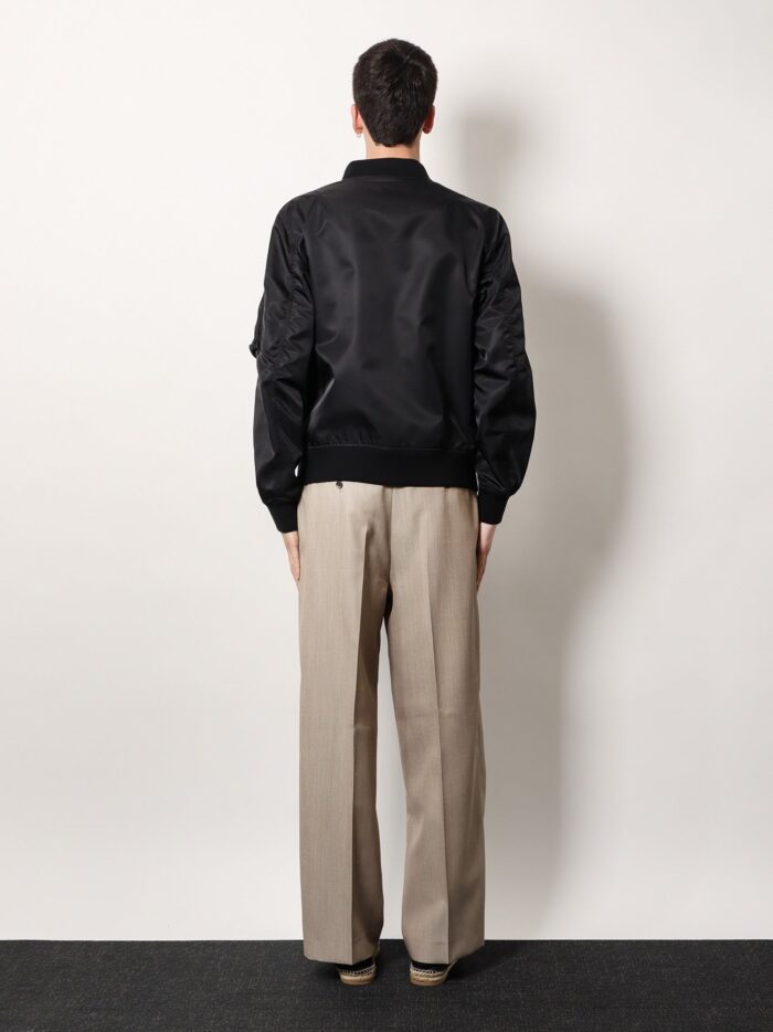Valentino Garavani Nylon Bomber With Leather Patch And Vlogo Detail
