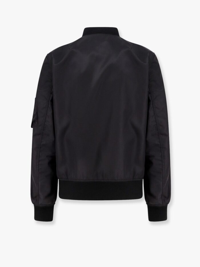 Valentino Garavani Nylon Bomber With Leather Patch And Vlogo Detail