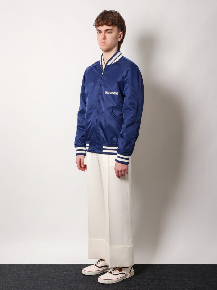 Valentino Garavani Nylon Jacket With Frontal And Back Chez Valentino Print