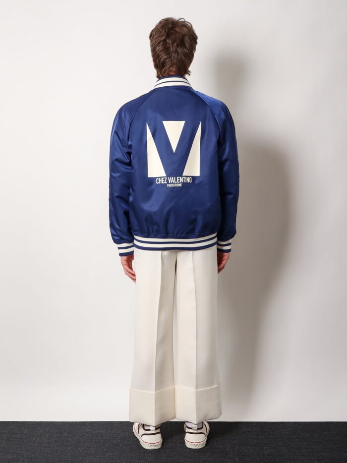 Valentino Garavani Nylon Jacket With Frontal And Back Chez Valentino Print