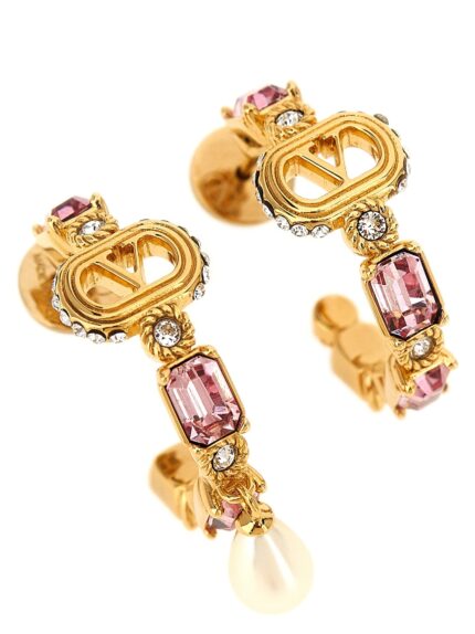 Valentino Garavani 'Ovalette' Earrings With Rhinestones