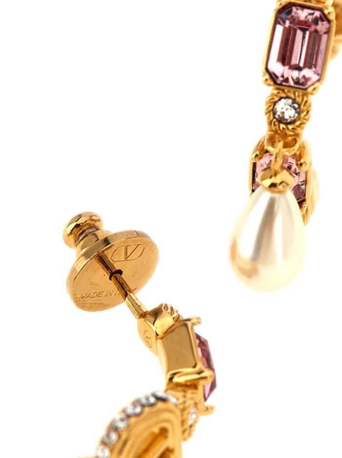 Valentino Garavani 'Ovalette' Earrings With Rhinestones