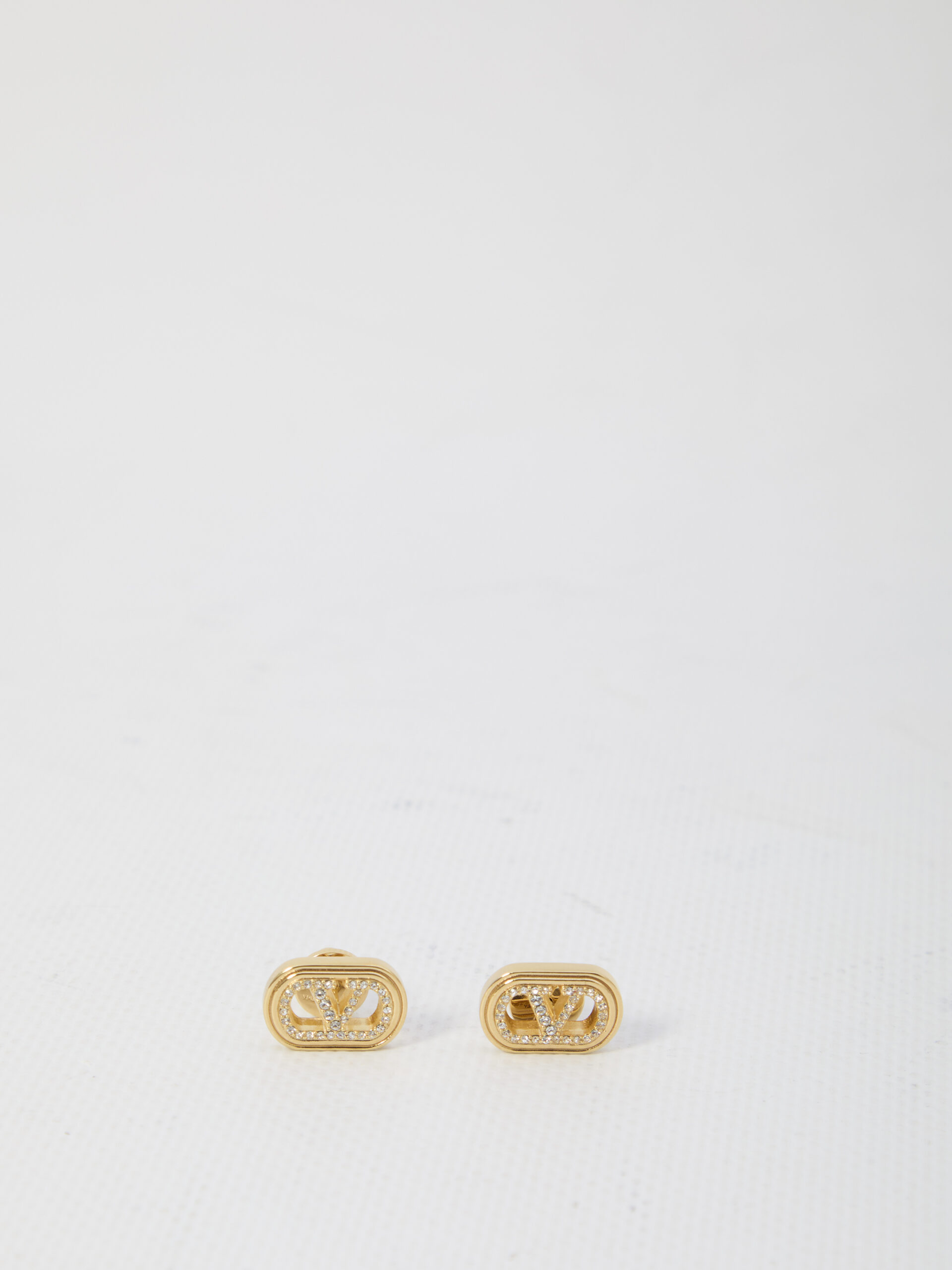 Valentino Garavani Ovalette earrings with rhinestones