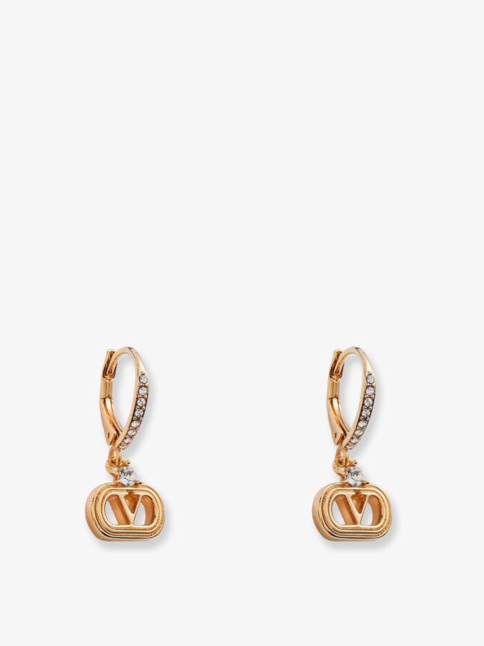 Valentino Garavani Ovalette Metal And Swarovski® Crystals Earrings