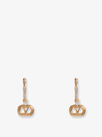 Valentino Garavani Ovalette Metal And Swarovski® Crystals Earrings