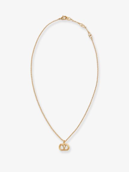 Valentino Garavani Ovalette Metal Necklace With Golden Finish