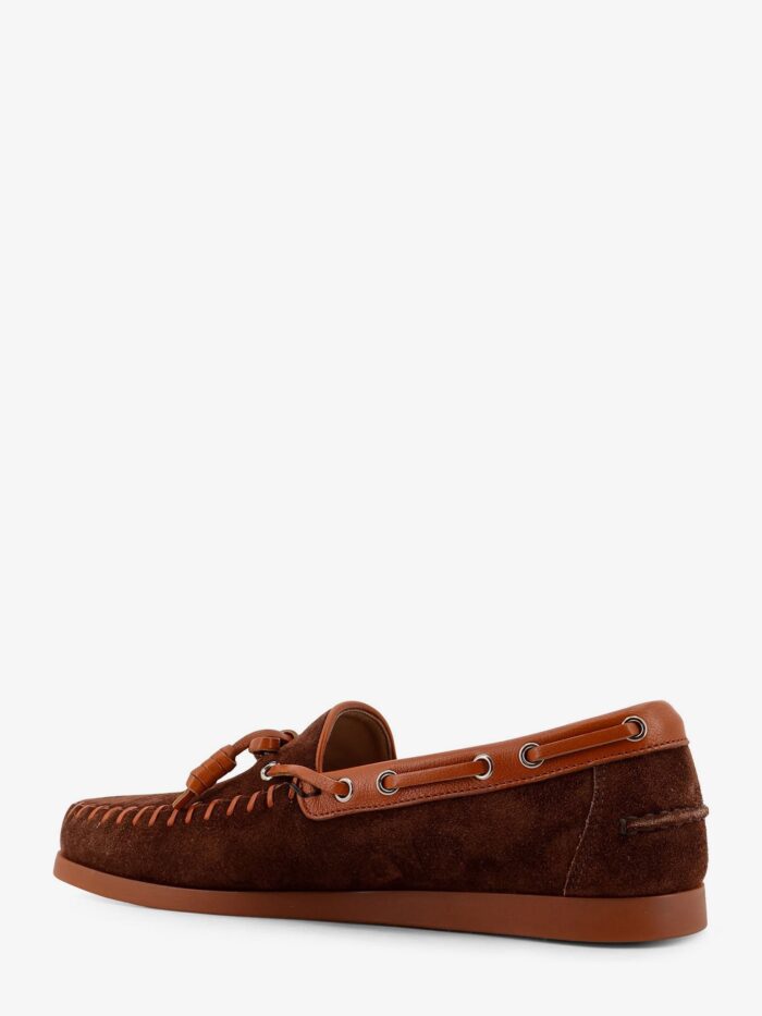 Valentino Garavani Palm Avenue Leather And Suede Boat Shoe