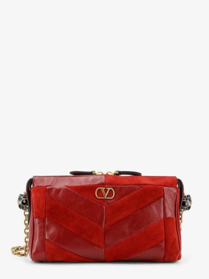 Valentino Garavani Panthea Suede And Leather Crossbody Bag
