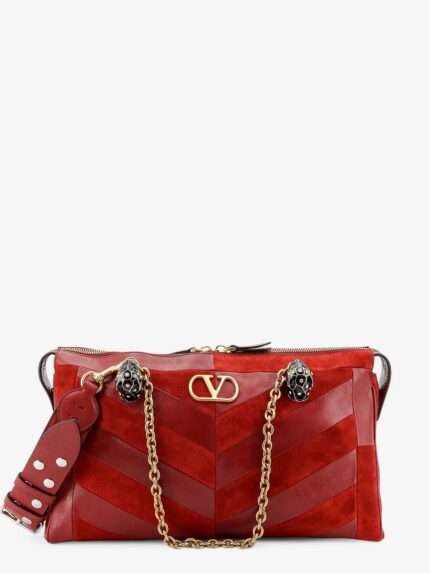 Valentino Garavani Panthea Suede And Leather Crossbody Bag