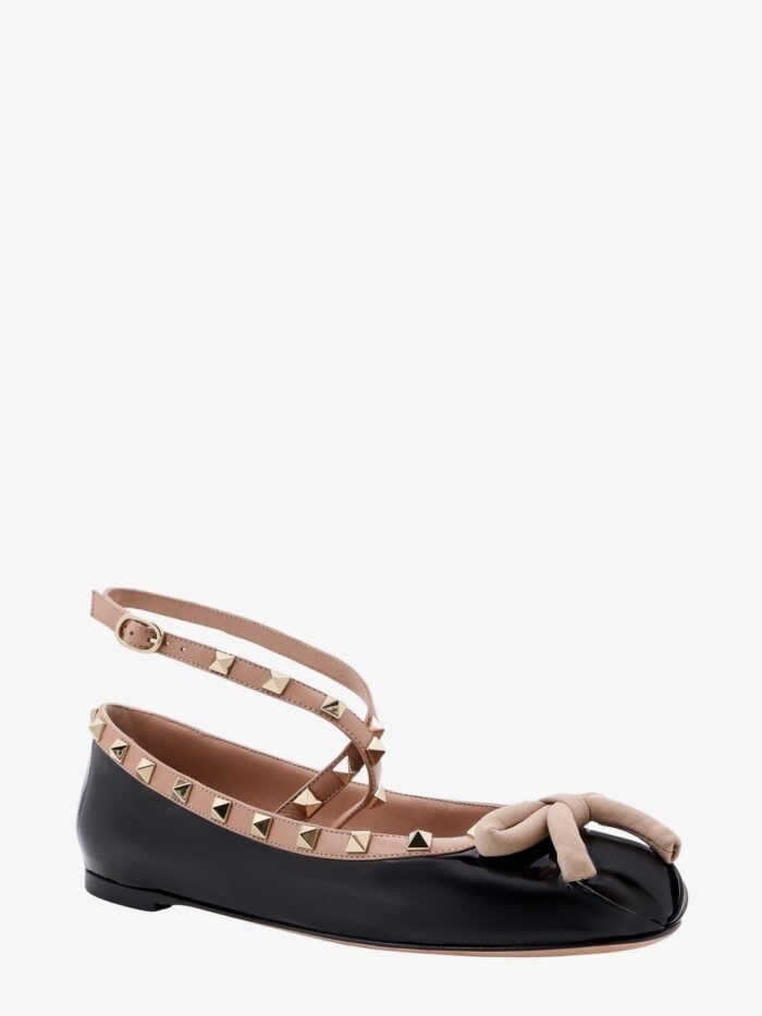 Valentino Garavani Patent Leather Ballerinas With Iconic Studs