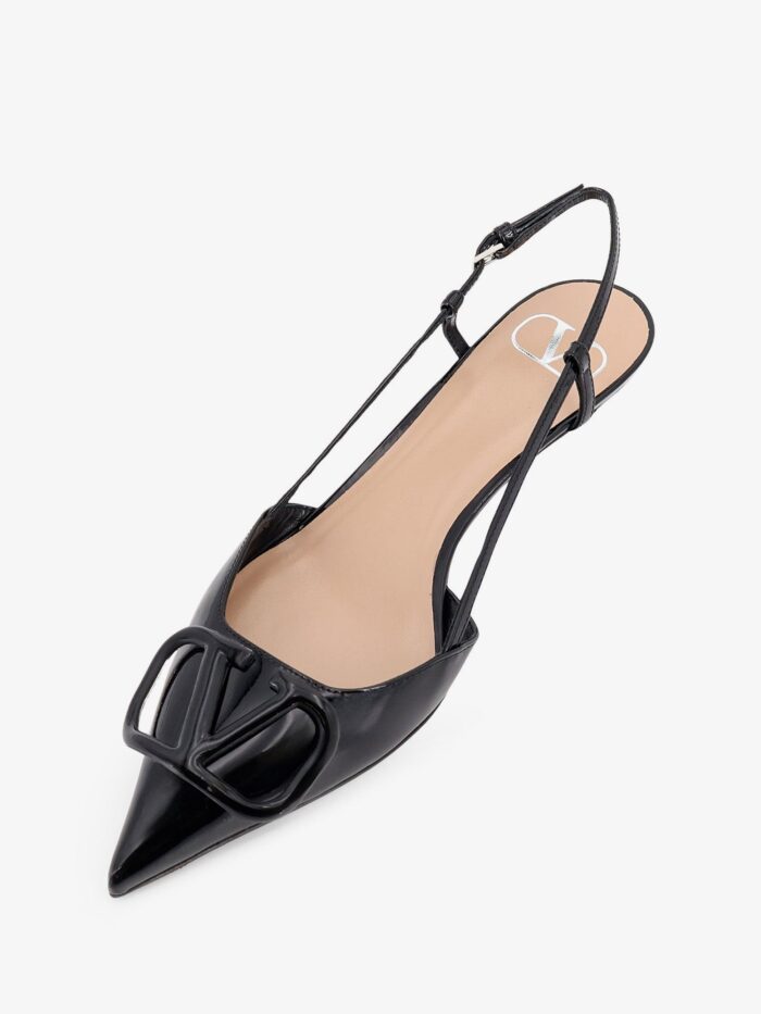 Valentino Garavani Patent Leather Pumps With VLogo Signature On The Front