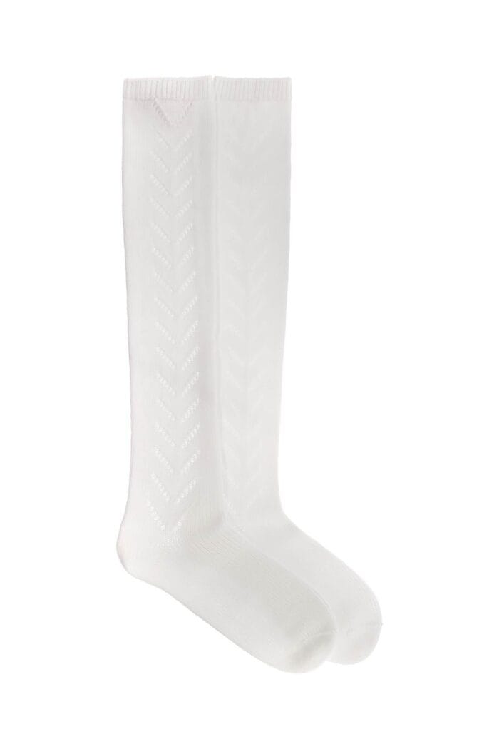 VALENTINO GARAVANI Perforated Cotton Socks For