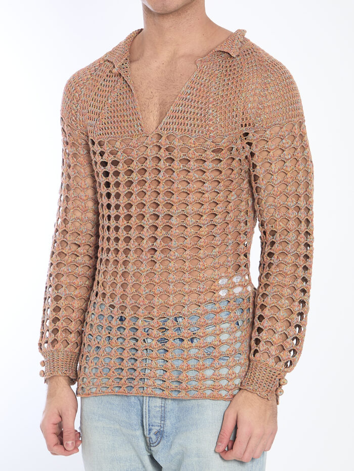 Valentino Garavani Perforated knit shirt