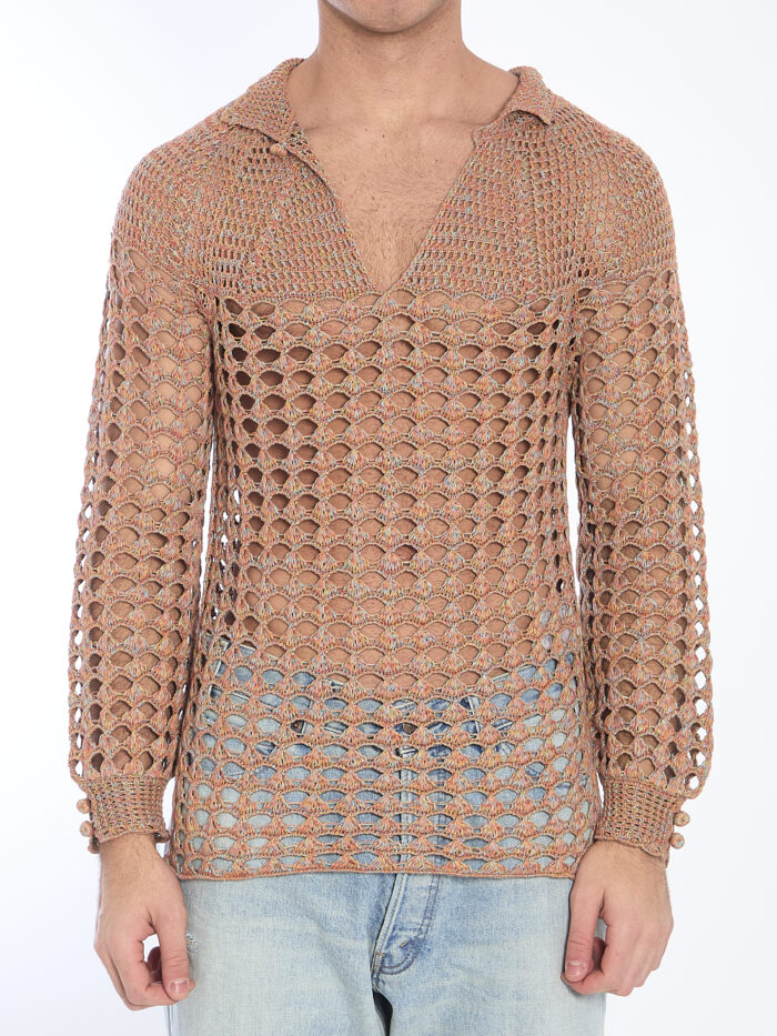 Valentino Garavani Perforated knit shirt