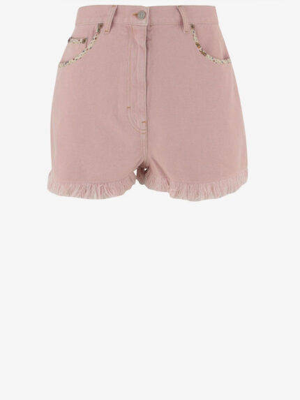 Valentino Garavani Pink denim shorts
