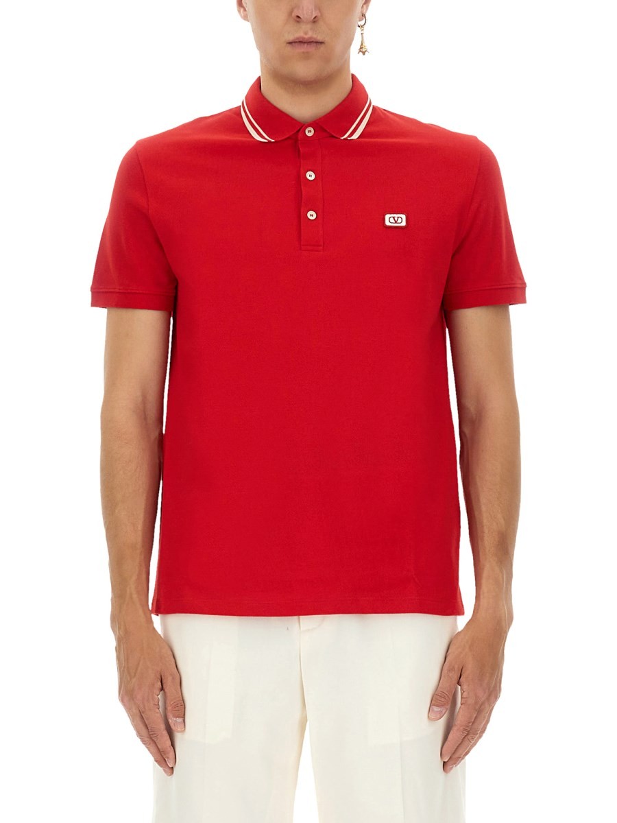 Valentino Garavani POLO SHIRT WITH SIGNATURE VLOGO