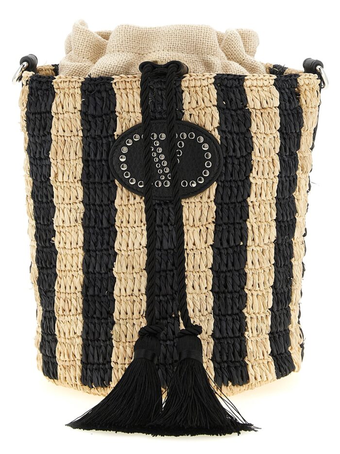 valentino garavani raffia small bucket bag Valentino Garavani Raffia Small Bucket Bag