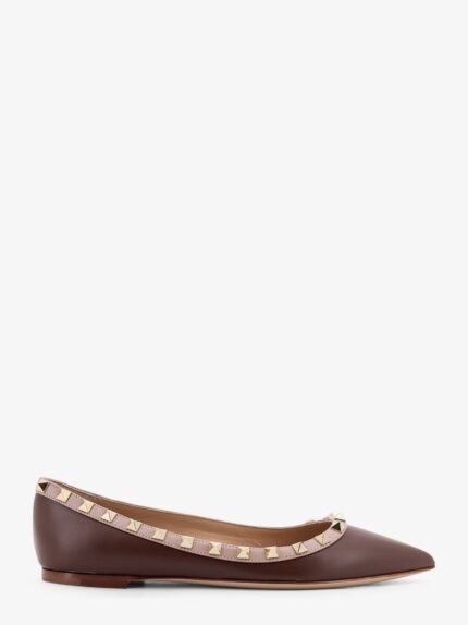 Valentino Garavani Rockstud Leather Ballerinas