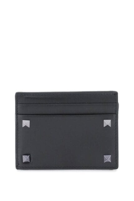 VALENTINO GARAVANI Rockstud Leather Card Holder