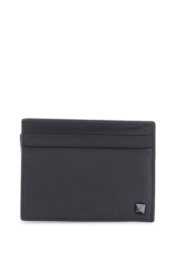 VALENTINO GARAVANI Rockstud Leather Card Holder