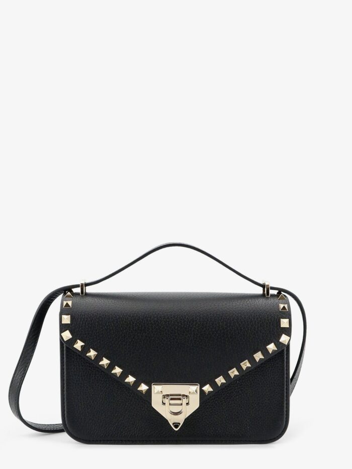 valentino garavani rockstud leather crossbody bag with stud detail Valentino Garavani Rockstud Leather Crossbody Bag With Stud Detail