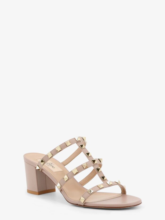 Valentino Garavani Rockstud Leather Sandals With Iconic All-over Studs