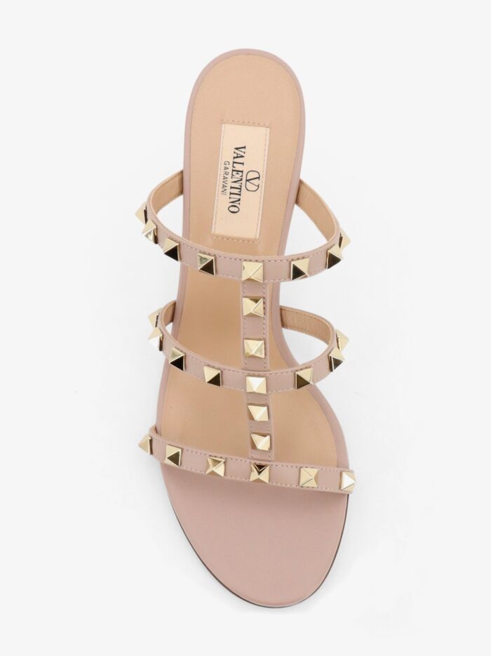 Valentino Garavani Rockstud Leather Sandals With Iconic All-over Studs