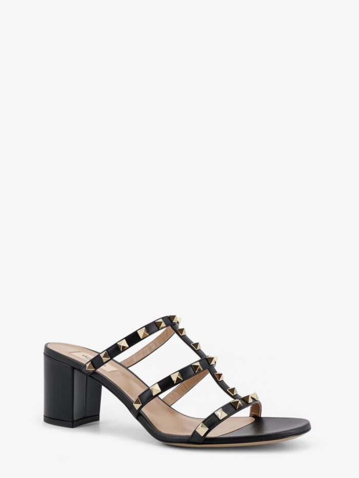 Valentino Garavani Rockstud Leather Sandals With Iconic Side Studs