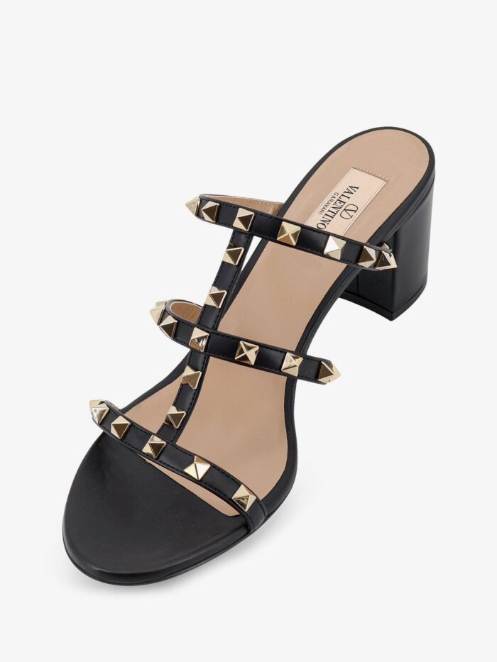 Valentino Garavani Rockstud Leather Sandals With Iconic Side Studs